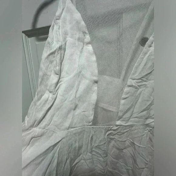 FREE PEOPLE white mesh trapeze blouse size small NWOT - Picture 3 of 4